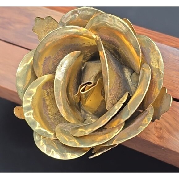 Handcrafted Wooden Clutch Bag Purse Natural Wood Gold Tone Cross Body Floral - Picture 6 of 13